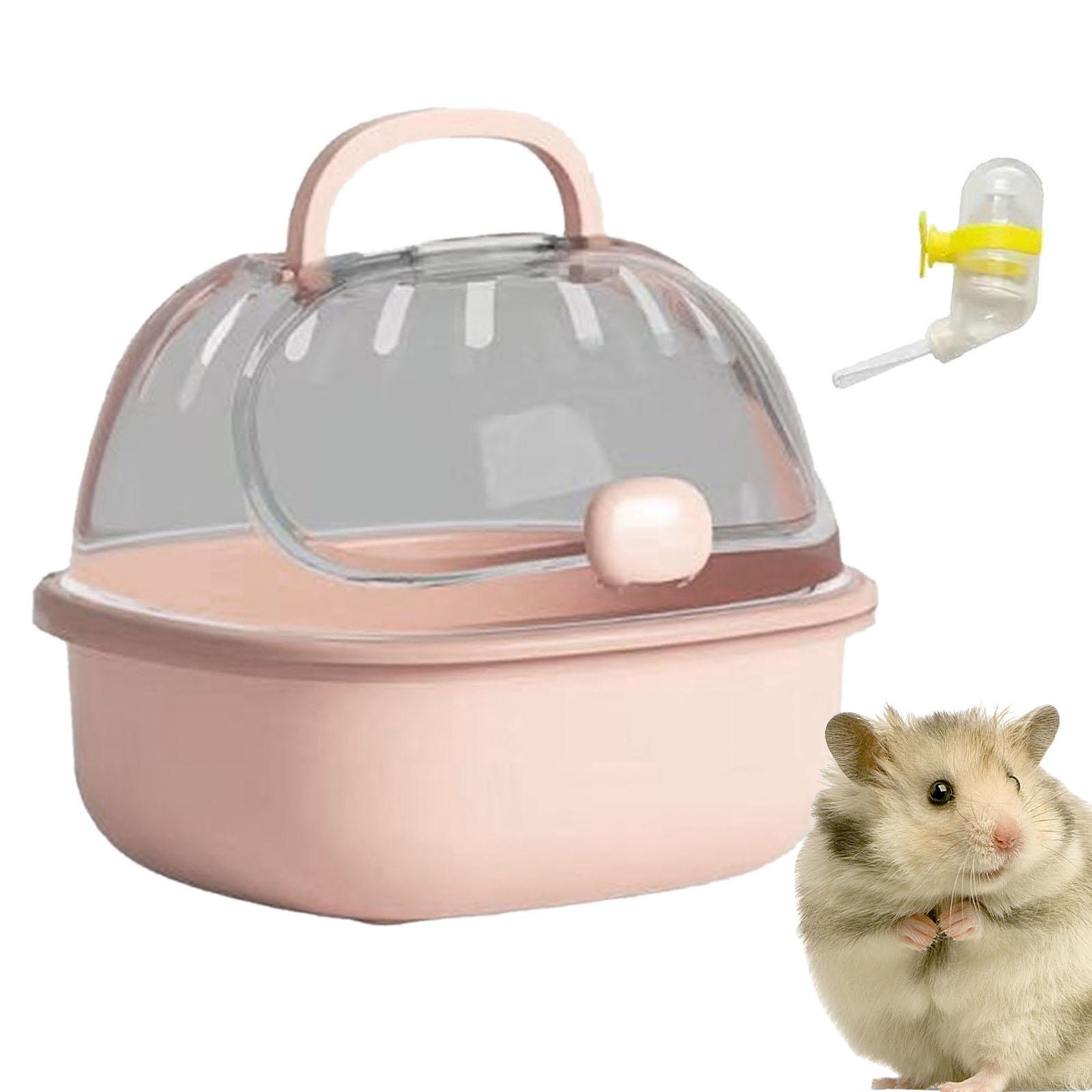 Hamster Travel Carrier Cage Travel Breathable Small Animal Carry Case for Chinchilla Hedgehog Vacation Small Animals Squirrel