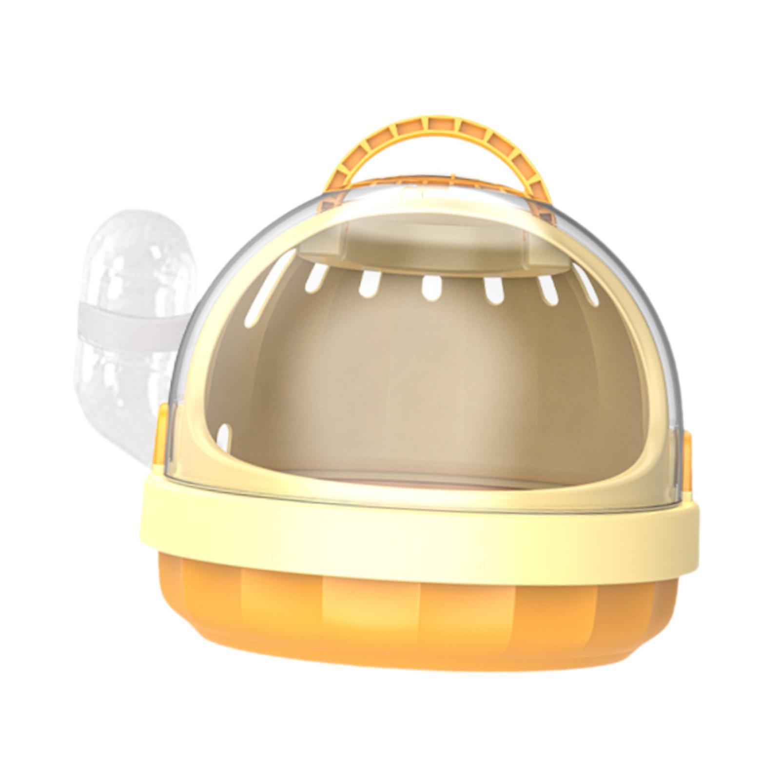 Hamster Carrier Cage with Water Bottle Habitat Hamster Travel Carrier Pet Outgoing Cage for Chinchilla Hedgehog Dwarf Hamster