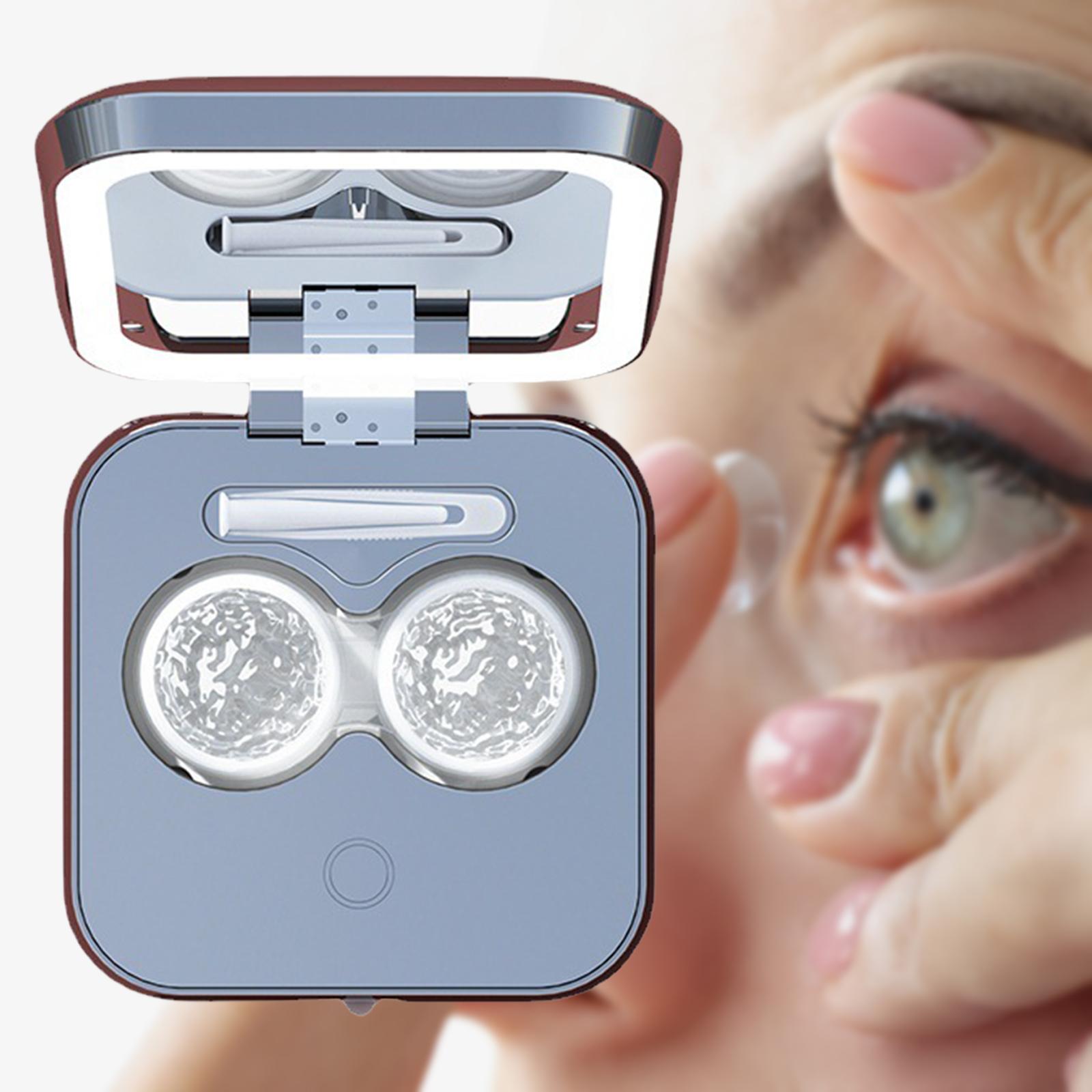 Contact Lens Ultrasonic Cleaning Box Eye Contact Lens Case Travel Storage Portable Mini USB Rechargeable Cleaner Container