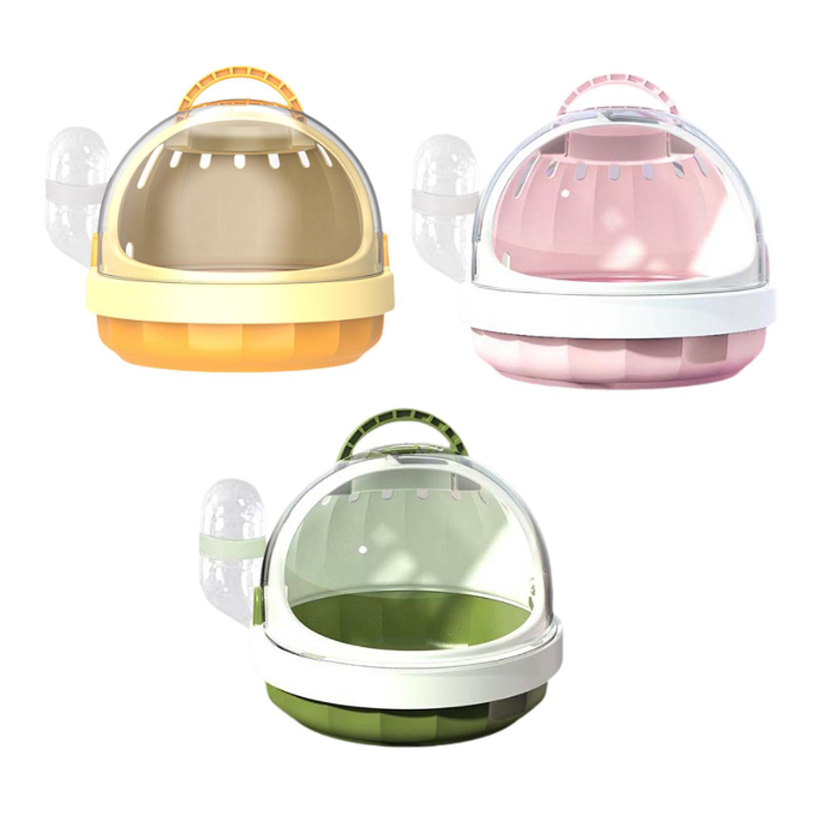 Hamster Carrier Cage with Water Bottle Habitat Hamster Travel Carrier Pet Outgoing Cage for Chinchilla Hedgehog Dwarf Hamster